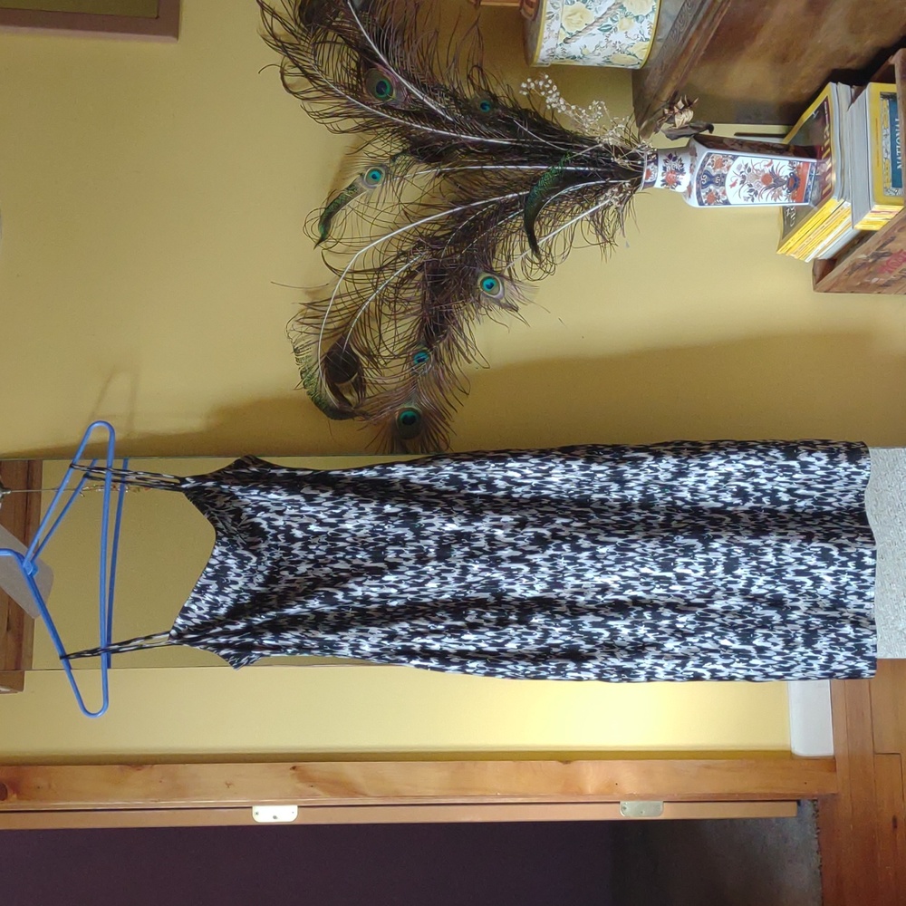 Express Strapless Slip dress gorgeous black and silver color size XS